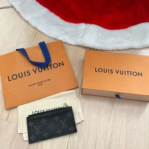 Louis Vuitton Mini Wallet / Coin card holder  Black monogram canvas
